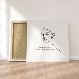 Impressão Em Tela Mínima Negra Ela Se Tornou Uma Menina De Inspiraçã