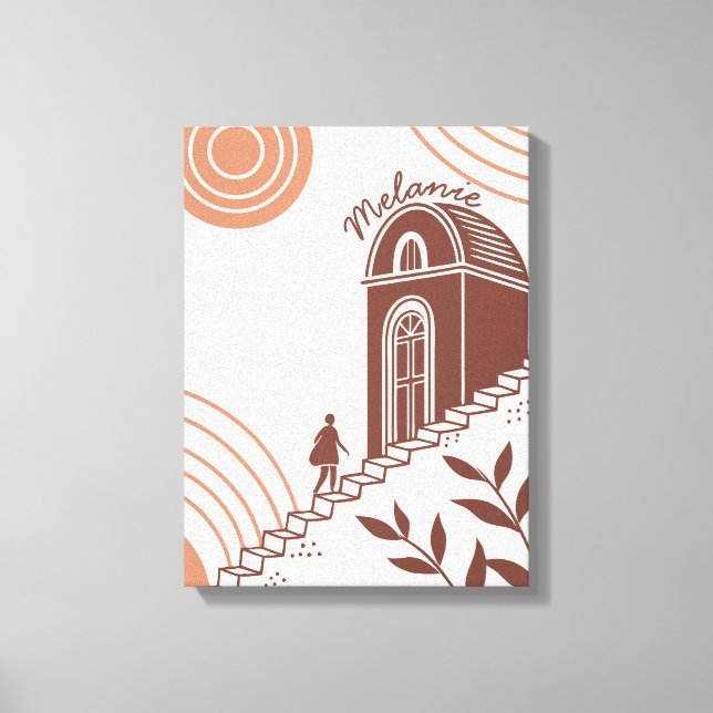 Impressão Em Tela Minimalista Botânico Moderno Personalizado (Frente)