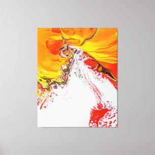 Impressão Em Tela Minimalista de Abstrato laranja