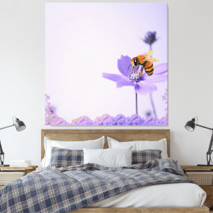 Impressão Em Tela Minimalista Lilás