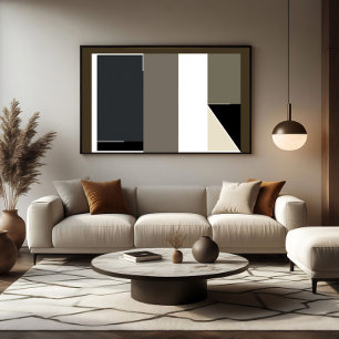 Impressão Em Tela Minimalista Moderno Abstrato Bauhaus