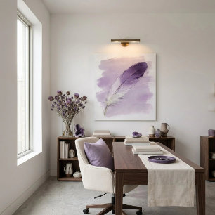 Impressão Em Tela Minimalista Traço de Pintura a Óleo 3D Lavanda Rox