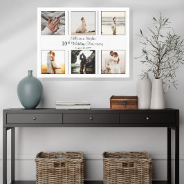 Impressão Em Tela Mínimo 6 Foto 10º Aniversário de Casamento