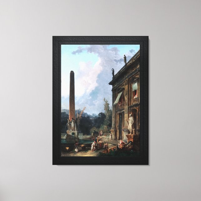 Impressão Em Tela Mínimos Errantes por Hubert Robert (Frente)