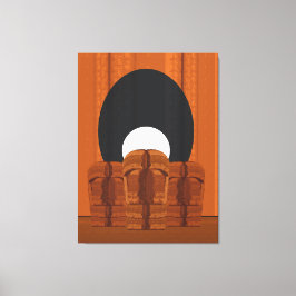 Impressão Em Tela Mistério Abstrato Surreal e Contemplação