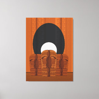 Impressão Em Tela Mistério Abstrato Surreal e Contemplação