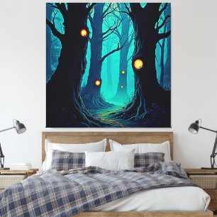 Impressão Em Tela Mistério da Floresta de Fantasia Escura