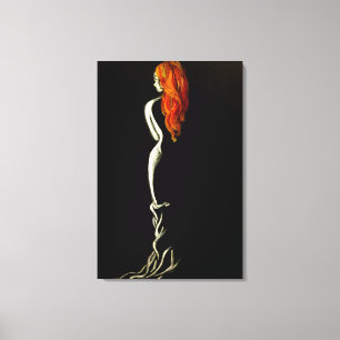 Impressão em Tela Mistery Lady - Pintura