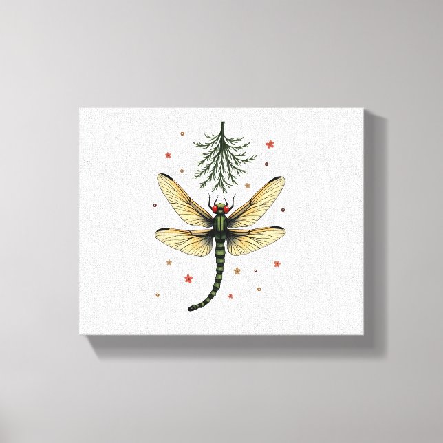 Impressão Em Tela Mistletoe Kiss Dragonfly (Frente)