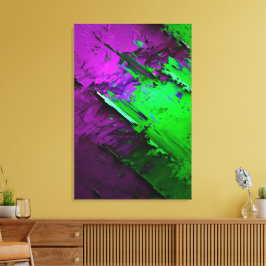 Impressão Em Tela Mistura incrível de verde e roxo abstrato