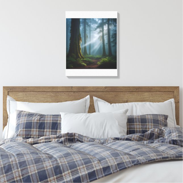 Impressão Em Tela Misty Forest Magic (Insitu(Quarto))