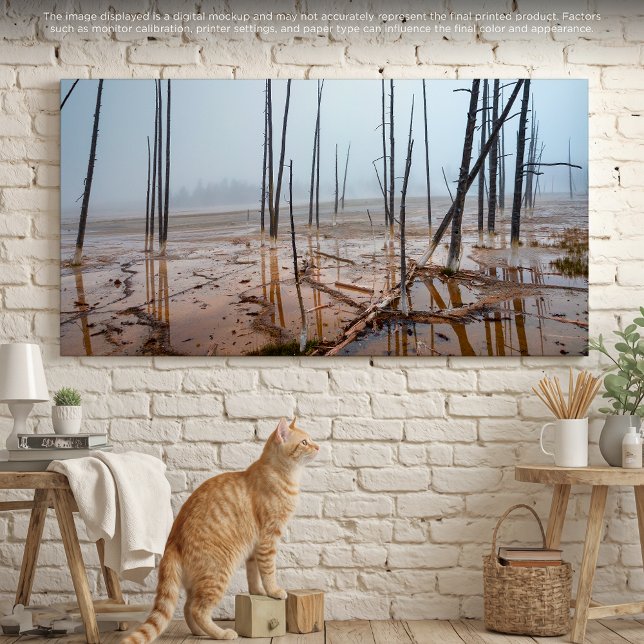 Impressão Em Tela Misty Morning em Yellowstone (Criador carregado)