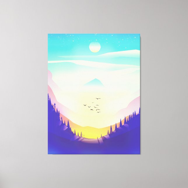 Impressão Em Tela Misty Mountain (Frente)