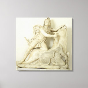 Impressão Em Tela Mithras Sacrificando o Touro, alivio de mármore, R