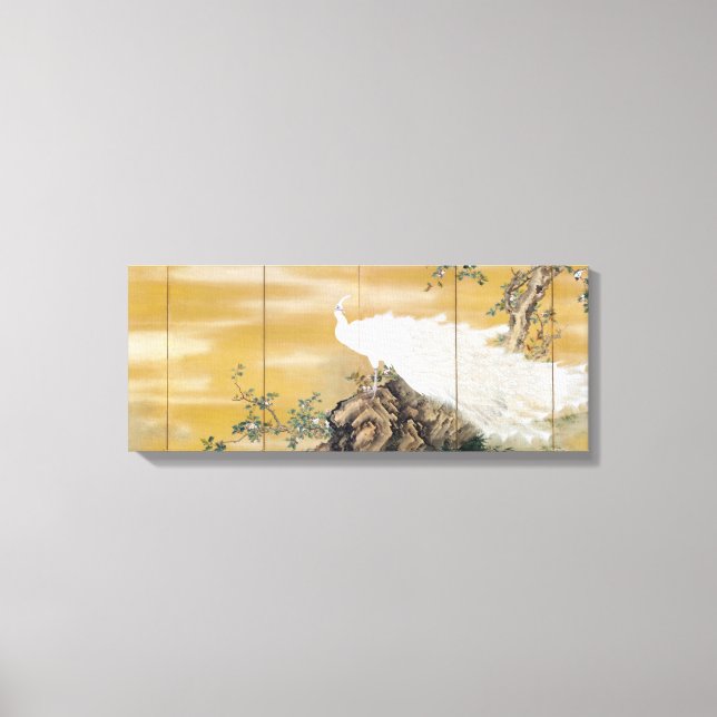 Impressão Em Tela Mochizuki Gyokkei White Peafowl (Frente)