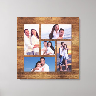 Impressão Em Tela Modelo de Colagem de Fotos da Família Woodgren Rus