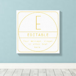 Impressão Em Tela Modelo de Design retromoderno editável Dourado e b