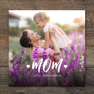 Impressão Em Tela Modelo de Fotografia da Mãe Personalizado