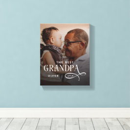 Impressão Em Tela Modern Best GrandPa Ever Photo Personalized