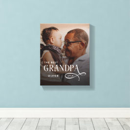 Impressão Em Tela Modern Best GrandPa Ever Photo Personalized