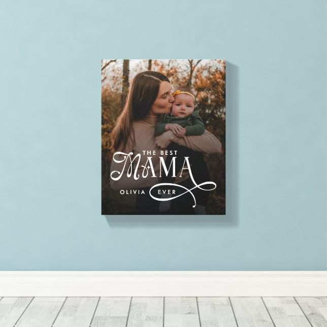 Impressão Em Tela Modern Best Mama Ever Photo Mothers Day Gifts (Insitu(piso de madeira))