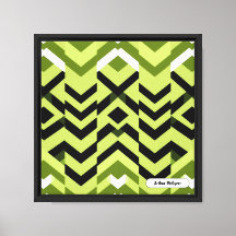 Modern Black White Wasabi Geometric Sharp Art