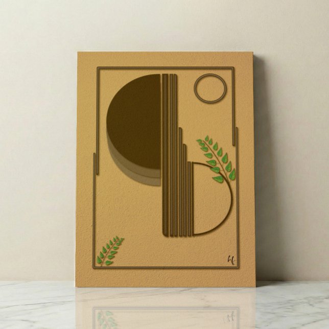 Impressão Em Tela Modern Boho Abstract Wall Art - 3D Textured (Criador carregado)