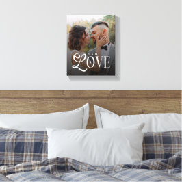 Impressão Em Tela Modern Love Custom Wedding Photo Couples Monogram