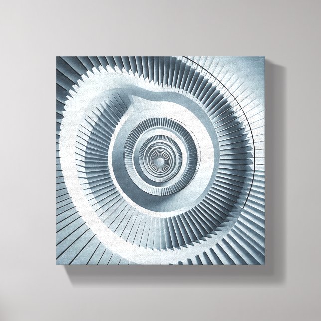 Impressão Em Tela Modern Minimalist Spiral Staircase Art - Abstract  (Frente)