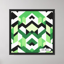 Modern Wasabi Green Block Chevron Design GIft