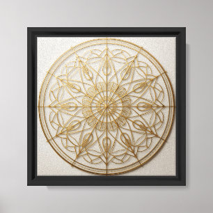 Impressão Em Tela Moderna arte de Mandala minimalista e elegante