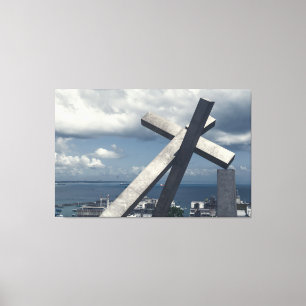 Impressão Em Tela Modernist Fallen Cross Monument Overlooking All Sa