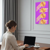 Moderno Abstrato Dourado Geométrico Orquídea de Me