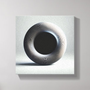 Impressão Em Tela Moderno Arte de Torus Estriado 3D Minimalista - Ab