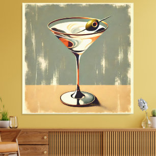 Impressão Em Tela Moderno de Meados do Século 1 Pintura de Martini d
