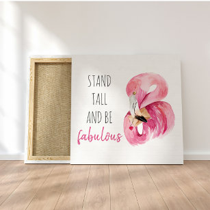 Impressão Em Tela Moderno Exótico Altura E Fabuloso Flamingo BE