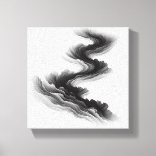 Impressão Em Tela Moderno Minimalista Abstrato Camadas Fluxo - Fumaç
