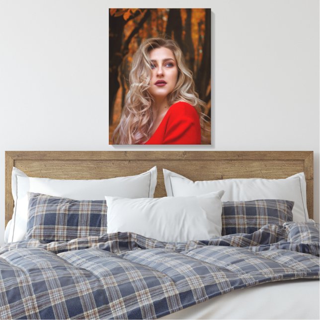 Impressão Em Tela Moderno Simples Personalizado Uma Foto (Insitu(Quarto))