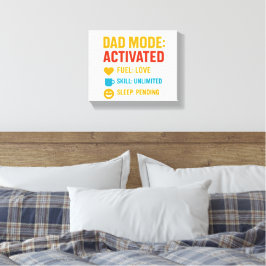 Impressão Em Tela Modo de pai ativado Presente de Dia de os pais eng