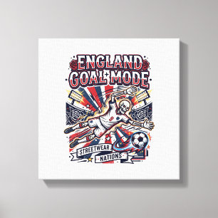 Impressão Em Tela Modo Gol Inglaterra Esqueleto Striker Nations Stre