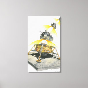 Impressão Em Tela Módulo Apollo 11 Águia decolando da Lua