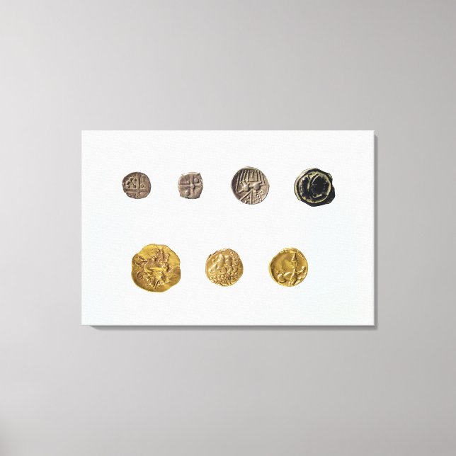 Impressão Em Tela Moedas de gália, c.750-0 BC (Frente)