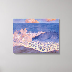 Impressão Em Tela Mola azul, efeito de onda, c.1893