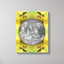 Impressão Em Tela Moldura de Flor de Lírio Amarela Crie Sua Própria 