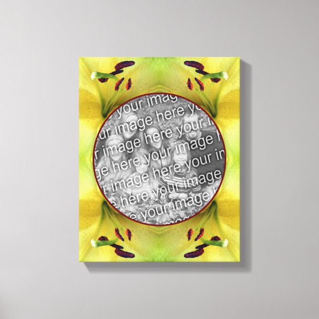 Impressão Em Tela Moldura Flor de Lírio Amarela Criar a Sua Própria  (Frente)