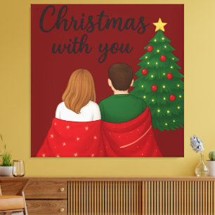 Impressão Em Tela Momentos Aconchegantes de Natal Juntos