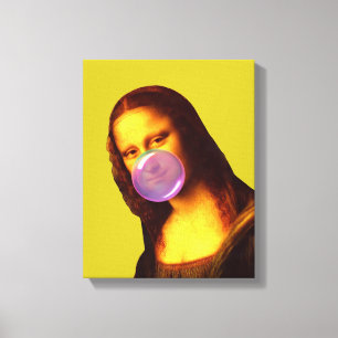 Impressão Em Tela Mona Lisa Chiclete