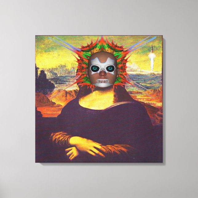Impressão Em Tela Mona Lisa Ciborgue (Frente)