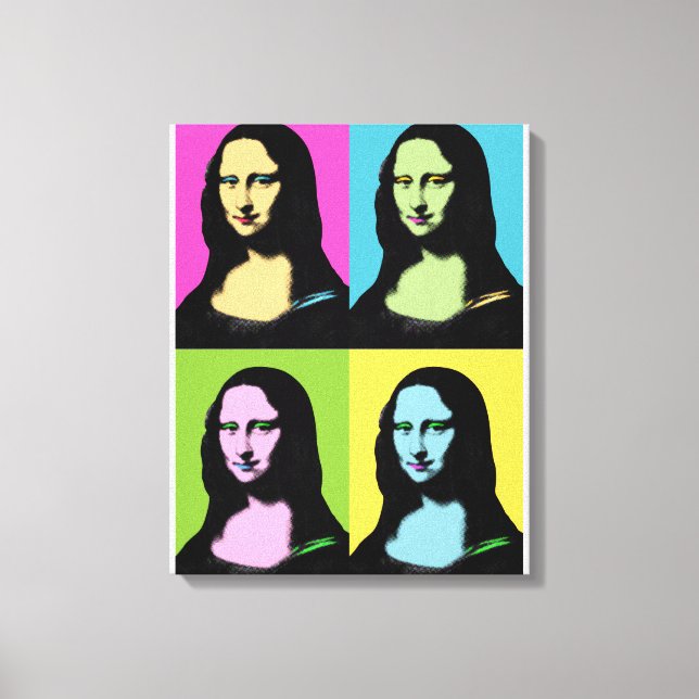 Impressão Em Tela Mona Lisa - Estilo de Arte Pop (Frente)