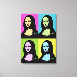 Impressão Em Tela Mona Lisa - Estilo de Arte Pop